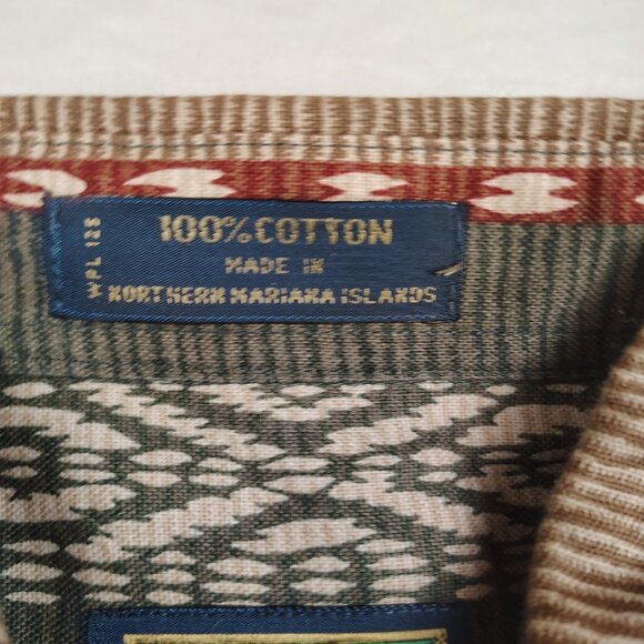 Vintage Chaps Ralph Lauren Shirt Mens Medium Aztec Western - Picture 6 of 9